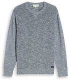 Tom Tailor Gebreide trui met gemêleerde look - Maat M - navy multicolor mouline