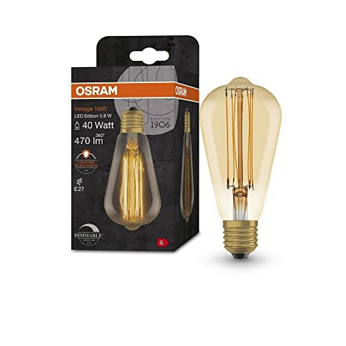 OSRAM Lamps OSRAM Vintage 1906 LED lamp, gold tint, 5.8W, 470lm