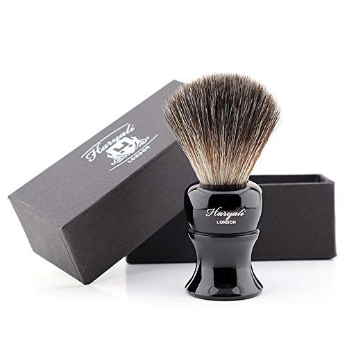 Haryali London Mens Scheerborstel met Hout Handvat & Synthetische Badger Haar Baard, Snor en Gezichtshaar Perfect Kerstcadeau