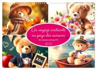 Un Calvendo Un voyage enchanté au pays des oursons -Des oursons créés par l'IA (Calendrier mural 2027 DIN A3 vertical), CALVENDO calendrier mensuel