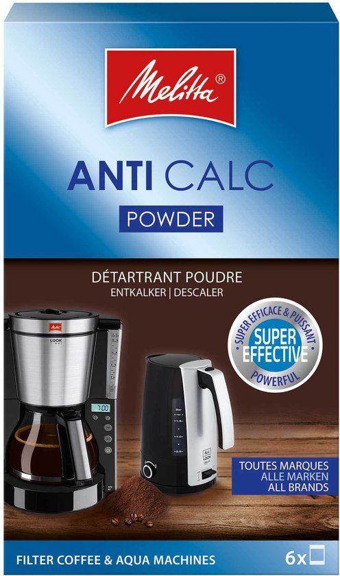 Melitta ANTI CALC Filter Koffiezetapparaat Ontkalker - 6 x 20g