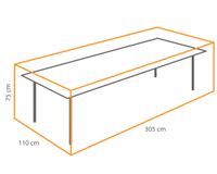 Winza Outdoor Covers - Premium - beschermhoes tafel tot 300 cm - Afmeting : 305x110x75 cm - tuintafel hoes