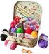 Buttonbag set de tricot et crochet pour enfants - Grande valise de jouets créatifs