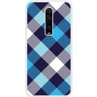 Tartan Bleu Bedrukt siliconen hoesje compatibel met Mi 9T