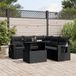 Maison Exclusive - Ensemble de meubles de jardin 6 pièces avec canapé et coussins, noir, en polyrotin