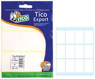 Tico E-4428A zak met 120 etiketten, wit, handbeschrijfbaar, 44 x 28 mm, 10 vellen