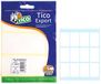 Tico E-4428A zak met 120 etiketten, wit, handbeschrijfbaar, 44 x 28 mm, 10 vellen