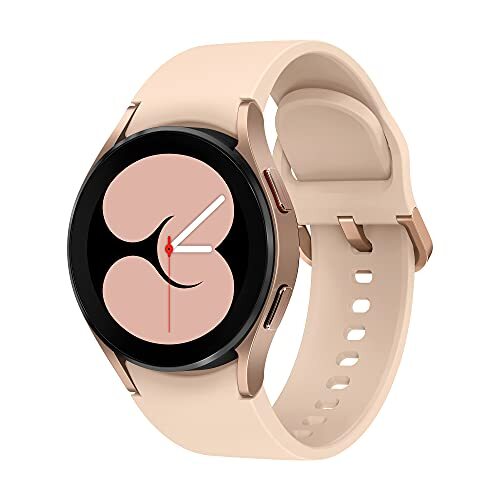 Samsung Galaxy Watch4, ronde LTE Smartwatch, Wear OS, fitnesshorloge, fitnesstracker, 40 mm, roze goud incl. 3 [exclusief bij Amazon]