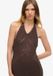 Superdry & Co Superdry Gehaakte Maxihalterjurk Dames Dark Oak Brown