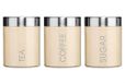 Premier Housewares Liberty Thee, Koffie en Suiker Canisters - Set van 3, Crème
