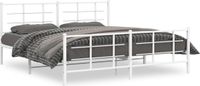 vidaXL Bedframe - Metaal - Wit - 183x213 cm
