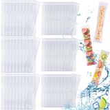Pochettes à sucettes glacées 60 pièces - Formes de sucettes glacées réutilisables - Moules à glace sans BPA - Fermeture à glissière - Pour des collations saines - Avec entonnoir