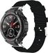 Strap-it canvas nylon bandje - zwart - Geschikt voor Amazfit T-Rex (Pro)