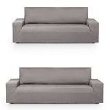 Eysa Luz Elastische bankovertrek, set Duo 3 + 2-zits, grijs
