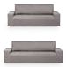 Eysa Luz Elastische bankovertrek, set Duo 3 + 2-zits, grijs