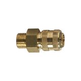 Riegler Snelsluitkoppeling NW 5 »connect line«, MS blank, G 1/4 AG, bedrijfsdr. 0-35 bar, medium/omgevingstemperatuur. -20 °C tot 100 °C