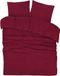 DoubleDry Dekbedovertrek Flanel Bordeaux Lits Jumeaux 240x200/220 cm