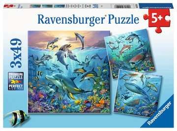 Ravensburger Dieren in de oceaan Puzzel - 3 x 49 stukjes - Vanaf 5 jaar