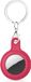 By Qubix Qubix AirTag case gel series - sleutelhanger met ring - donkerrood