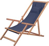 vidaXL strandstoel eucalyptushout blauw 112x119 x127cm