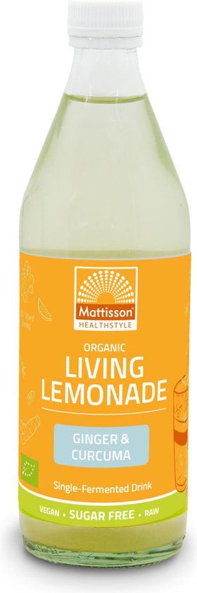 Mattisson Biologische Living Lemonade - Gember & Kurkuma - 500 ml