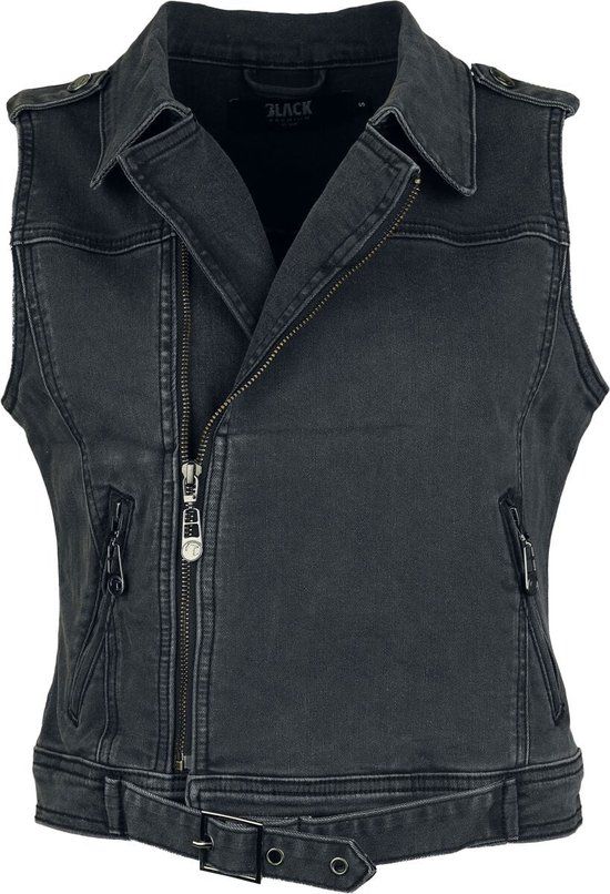 Black Premium by EMP grijze mouwloze jeansvest met twee zijzakken - Dames - S