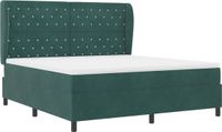 vidaXL Boxspring Bed met Matras Donkergroen 200 x 180 cm Fluweel