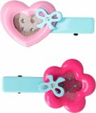 Pinzas Inca Hair Clips Inca Flower Heart Buttons (2 Pieces)