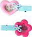 Pinzas Inca Hair Clips Inca Flower Heart Buttons (2 Pieces)