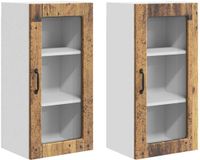 vidaXL Wandkast LUCCA, 2 stuks, oud hout, gerecycled hout
