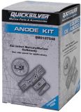 Quicksilver Aluminium Anodeset Voor Select Mercury 75-150hp 8m0107548 Transparant