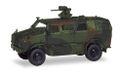 Herpa Militair model all-protective transportvoertuig (ATF) Dingo met FLW 200, gedecoreerd, miniatuur op schaal 1:87, verzamelstuk, Made in Germany, kunststof