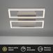 B.K.Licht Briloner Leuchten - LED plafondlamp, dimbaar, geheugenfunctie, 14,5W, 1400lm, 3000K, mat nikkel