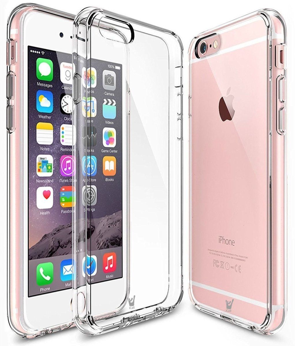 iCall Apple iPhone 7 / 8 - Hardcase met Soft Siliconen TPU Zijkant Transparant Hoesje