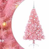 vidaXL - Plastique - Pré-éclairé - Sapin de Noël - Rose - 120 cm - PVC