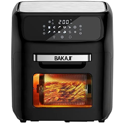 BAKAJI Heteluchtfriteuse - 12 l - 1800 W - Zwart