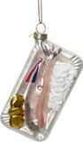 Decoris Ornament glas L5.80b3.10h11 cm multi I kerst