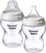 Tommee Tippee Natural Start Babyfles en Driehoekige Deep Latch-spenen - Set van 2 x 260ml Baby Flessen - Lage Toevoersnelheid 0m+