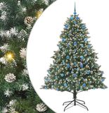 vidaXL Kunstkerstboom Groen 210 cm PVC en Plastic en Staal