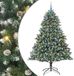 vidaXL Kunstkerstboom Groen 210 cm PVC en Plastic en Staal