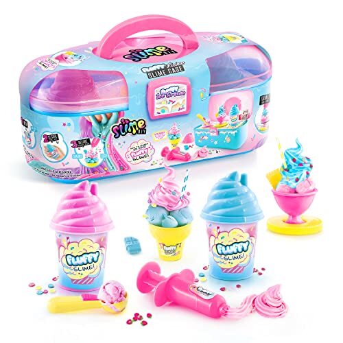 canal toys Fluffy koffer met accessoires, slijm om zelf te maken, 6 jaar, SSC 206, violet