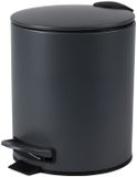 Urban Living Pedaalemmer Toulon - antraciet - 5 liter - metaal - L21 x H26 cm - soft-close