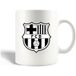 FCB Barcelona Mug céramique, logo noir blanc