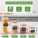 Set de 8 bocaux de stockage en verre