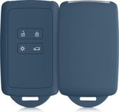 kwmobile autosleutelhoes geschikt voor Renault 4-knops Smartkey autosleutel (alleen Keyless Go) - Siliconenhoes in leisteen - Sleutelcover