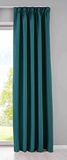 Gardinenbox Newyork 202020610 Ondoorzichtige lussen petrol H x B 225 x 295 cm 1-pack thermo-gordijn verduisteringsgordijn blackout geluidsisolerend Öko-Tex plooiband vouwhouder
