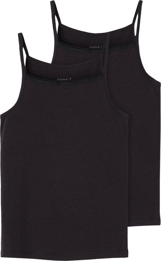 NAME IT NKFSTRAP TOP 2P NOOS - Meisjes Ondergoed - Maat 134/140 - Zwart