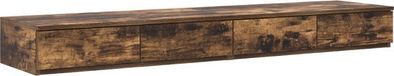 vidaXL Bedlades Rook Eiken 150 x 36,5 x 16,5 cm Bewerkt hout