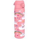 Ion8 Waterfles, 500 ml/18 oz, Lekvrij, Makkelijk te Openen, Veilige Vergrendeling, Vaatwasserbestendig, Draaghendel, Past in Bekerhouders, Makkelijk Schoon, Geurvrij, Eenhoorns Ontwerp