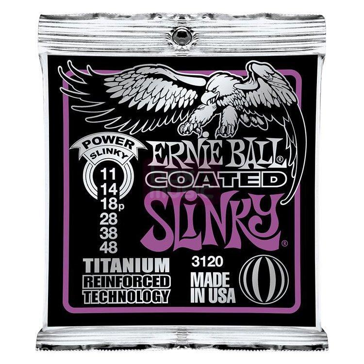 Ernie Ball 3120 Coated Power Slinky 11 - 48 snarenset